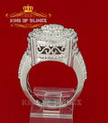 925 White Silver Round 5.60ct Cubic Zirconia Adjustable Ring SZ From 9 to 11 KING OF BLINGS