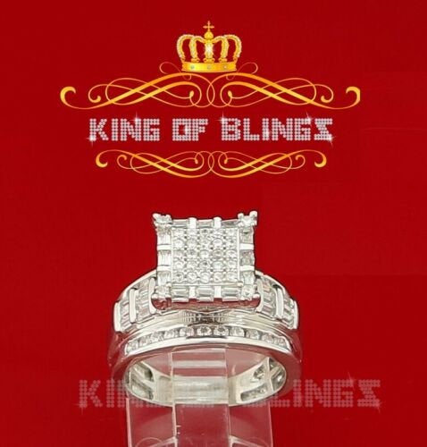 King Of Bling's925 Sterling White Square 2.34ct Cubic Zirconia Silver Womens Ring Size 6.5