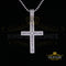 White 925 Sterling Silver Baguette CROSS Shape Pendant 3.22ct Cubic Zirconia KING OF BLINGS