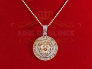 2.23ct Cubic Zirconia Sterling Yellow Silver 'LEO'Pendant For Men's & Women's KING OF BLINGS