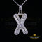 White Beautiful Custom intial Pendant Gift all Occasion Silver Cubic Zirconia KING OF BLINGS