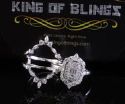 King Of Blings Solitaire Enhancer Guard Wrap Ring Insert 2.00ct Moissanite 925 White Silver SZ7 King of Blings