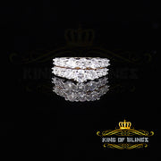 925 Women's 4.82ct Cubic Zirconia Yellow Silver Bridal Fashion Ring Sz 7 KING OF BLINGS
