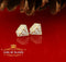 King of Bling's 0.24ct Cubic Zirconia 925 Yellow Silver Women's & Men's Hip Hop Stud Earrings KING OF BLINGS