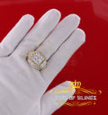 King Of Bling's 925 Sterling Yellow Silver 7.76ct Cubic Zirconia Square Women's Ring Sz9 KING OF BLINGS