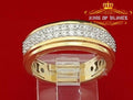 King Of Bling's Men's 13.00ct Cubic Zirconia Yellow Silver Round Adjustable Ring From SZ 9 to 11 KING OF BLINGS