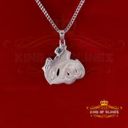 King Of Bling's 925 Silver Moissanite Allah White 4.00ct VVS 'D Religious Men & Women Pendant KING OF BLINGS