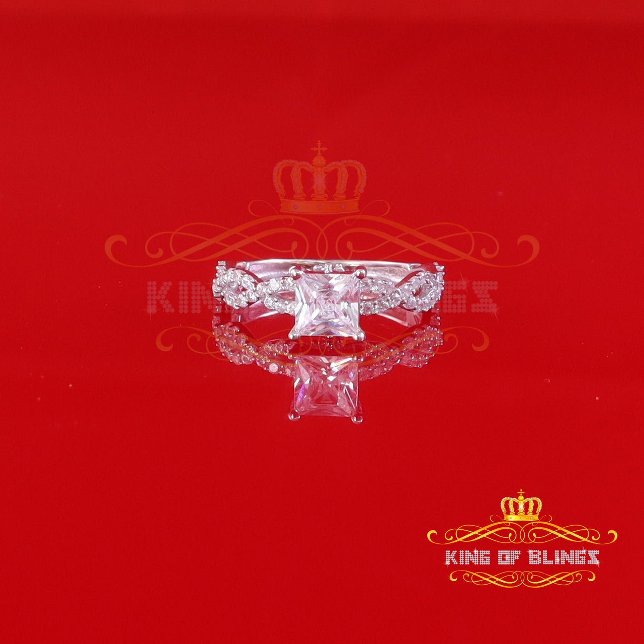 1.66ct Cubic Zirconia White Sterling Silver Men's/ Women Engagement Rings Size 7