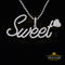 White 925 Fancy Sterling Silver Sweet Tiny Heart Pendant 4.26ct Cubic Zirconia KING OF BLINGS