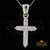 White 925 Sterling Silver Attractive special CROSS Pendant 2.09ct Cubic Zirconia KING OF BLINGS