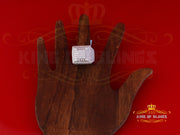 King of Bling's Men's/Womens 925 Silver White 5.50ct VVS 'D' Moissanite 3D Square Rings Size 10 King of Blings