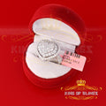 925 Sterling White Silver 5.50ct Cubic Zirconia Promise Heart Womens Ring Size 8 KING OF BLINGS