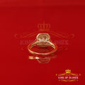 King Of Blings  10K Yellow Gold 2.00CT 'VVS' 'FL' D clr Emerlard Cut Moissonite Womens Ring S/7 KING OF BLINGS