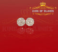 King of Blings- Aretes Para Hombre 925 White Silver 2.48ct Cubic Zirconia Round Women's Earring KING OF BLINGS