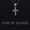 White King of Bling's Sterling Silver CROSS Shape Pendant 1.21ct Cubic Zirconia