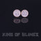 King of Bling's 0.91ct Cubic Zirconia Hip Hop Screw Back Yellow Silver Women's & Men's Earrings