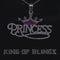 King Of Bling's 3ct Real Moissanite 925 Silver "PRINCESS" with Pink Enamel crown White Pendant