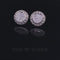 King of Blings- 925 White Sterling Silver 0.78ct Cubic Zirconia Hip Hop Round Earring for Women