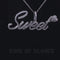 White 925 Fancy Sterling Silver Sweet Tiny Heart Pendant 4.26ct Cubic Zirconia