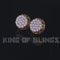 King of Bling's 925 Yellow Sterling Silver 2.28ct Cubic Zirconia Women's Hip Hop Flower Earrings