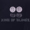 King of Blings- 0.91ct Cubic Zirconia Hip Hop Screw Back White925 Silver Women's & Men's Earring