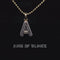 Yellow Bugutte Initial All Alphabet Sterling Silver Pendant with Cubic Zirconia
