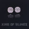 King of Bling's 925 Silver Real 1.02ct Cubic Zirconia Round Yellow Earrings For Men's & Women's