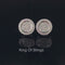 King of Blings- Elegant White 925 Silver Screw Back 0.69ct Cubic Zirconia Round Womens Earrings