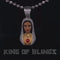 King Of Bling's 925 Silver White Immaculate Heart MOTHER MARY 1.70 inch Pendant 3ct Moissanite