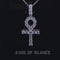 White Beautiful Sterling Silver ANKH Necklace Pendant 7.60ct Cubic Zirconia