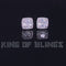 King of Blings- Hip Hop Screw Back White 2.07ct Silver Cubic Zirconia Women's & Men's Earrings
