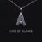 White Beautiful Custom intial Pendant Gift all Occasion Silver Cubic Zirconia