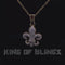 Promise Yellow Sterling Silver Fleur de Lis Pendant with 1.47ct Cubic Zirconia