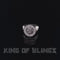 King Of Blings Men's 1.00ct Bit Coin Shape Cubic Zirconia White Silver Ring SZ 9