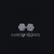 King of Bling's Men's/Womens 925 Silver White 1.00ct VVS 'D' Moissanite Floral Stud Earrings