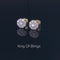 King of Bling's 925 Yellow Sterling Silver 1.18ct Cubic Zirconia Women's Hip Hop Flower Earrings