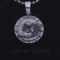 2.23ct Cubic Zirconia Sterling White Silver VIRGO Pendant For Men's & Women's