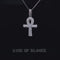 Attractive White ANKH 925 Sterling Silver Pendant with 0.82ct Cubic Zirconia
