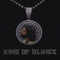 King Of Bling's 1.50 inch 925 Silver Enamel JESUS White Pendant 3.00ct Moissanite for He/She