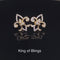 King of Bling's 925 Yellow Silver 0.60ct Cubic Zirconia Fleur de Lis Screw Back Women's Earrings
