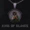 King Of Bling's SAINT JUDE THADDEUS Sterling Silver White Pendant with 2.0ct Genuine Moissanite