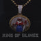 King Of Bling's SANTO NINO DEATOCHA Sterling Silver Yellow Pendant with 3.0ct Genuine Moissanite