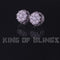 King of Blings- 2.02ct Cubic Zirconia 925 White Sterling Silver Women's Hip Hop Flower Earrings