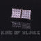 King of Bling's 925 Yellow Silver 2.88ct Cubic Zirconia Women's & Men's Hip Hop Square Earrings