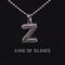 White Beautiful Custom intial Pendant Gift all Occasion Silver Cubic Zirconia