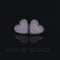 King of Blings- 925 Sterling White Silver 0.84ct Cubic Zirconia Women's & Men's Heart Earrings