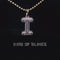 Yellow Bugutte Initial All Alphabet Sterling Silver Pendant with Cubic Zirconia