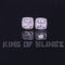 King of Bling's 925 Yellow Silver 2.58ct Cubic Zirconia Women's & Men's Hip Hop Square Earrings