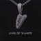 White Cursive 3D Alphabet Shape 925 Sterling Silver Cubic Zirconia Pendant