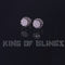 King of Blings- 925 White Silver Sterling 0.36ct Cubic Zirconia Hip Hop Floral Women's Earrings